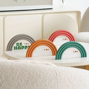 wozoom屋准摆件家居饰品房间装 饰品电视柜入户玄关彩虹ins风摆