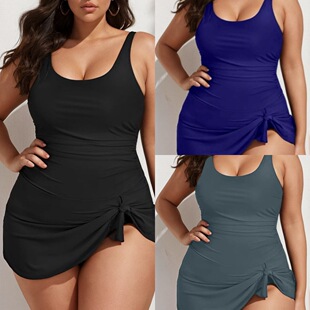 Separate 连体泳衣纯色裙子一体式 swimming 性感式 suit bikini