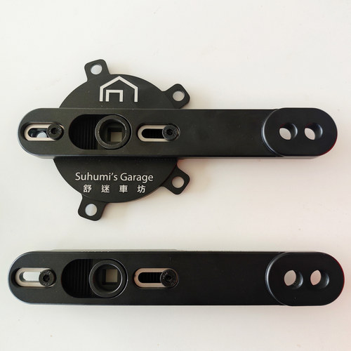 Bike Fitting可调曲柄方孔中轴BCD130牙盘适用模拟车专用可调长度