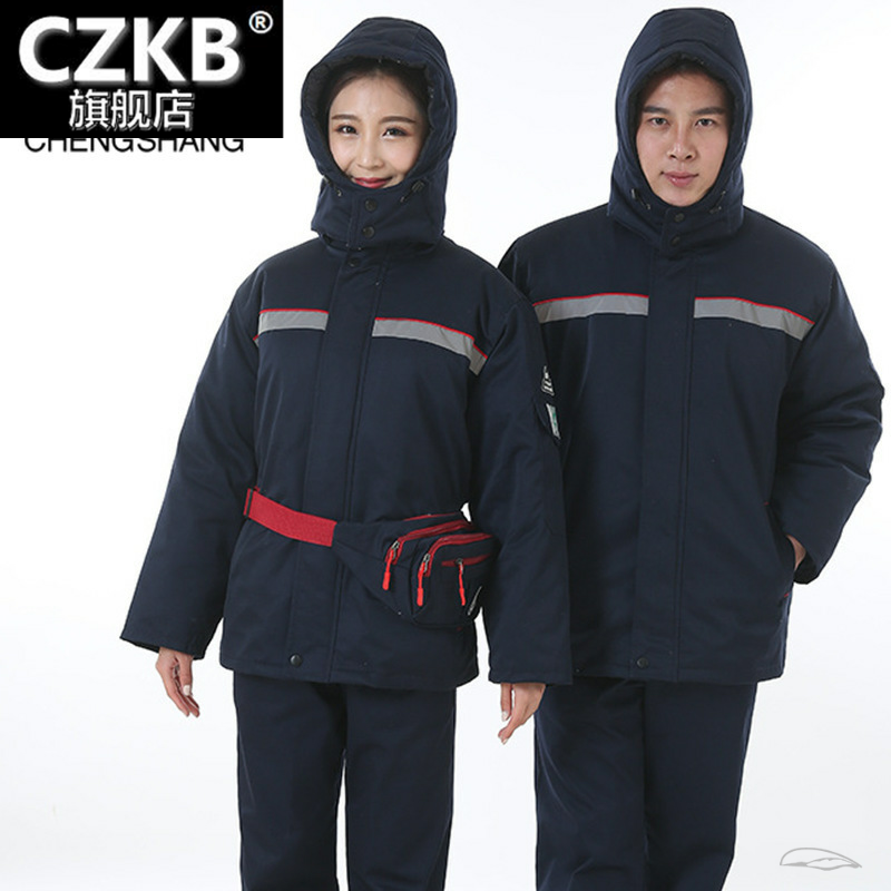 冬季加厚防静电工作服男女棉衣车间工人厂服加油站棉服劳保服制服