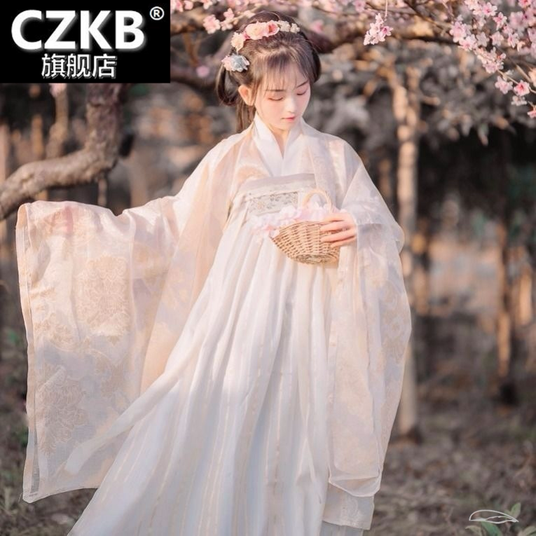 汉服女荣姬改良传统汉服女装刺绣