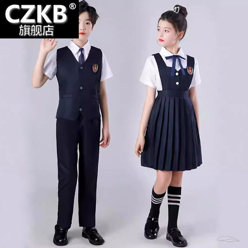 六一儿童朗诵合唱演出服女童小学图片