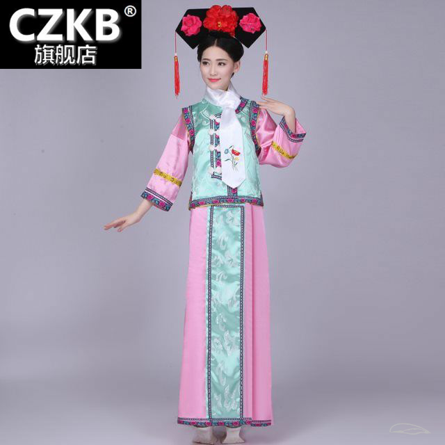 清朝格格宫女还珠格格小燕子紫薇古装甄嬛后传舞台演出服装女甄嬛