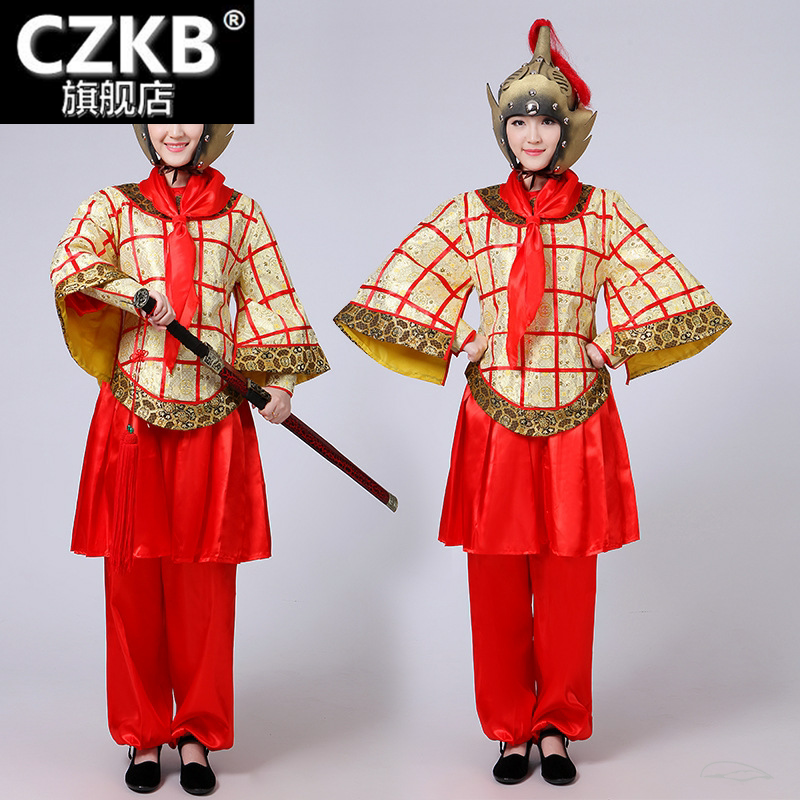 古装汉服男古代统领盔甲铠甲元帅武将唐朝花木兰演出服装