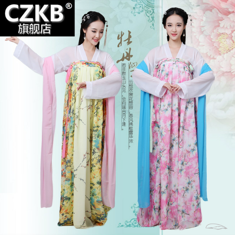 2021新款古装汉服仙女服广袖对襟