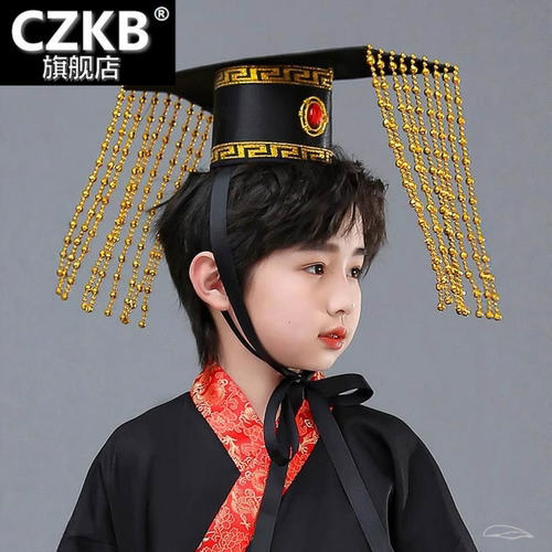 中国王朝和唐朝龙帽汉代皇帝帽大