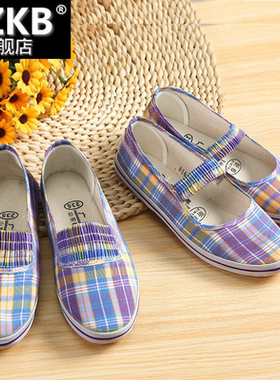 春秋老北京牛筋底一脚蹬女布鞋帆布鞋平底运动鞋休闲鞋妈妈鞋