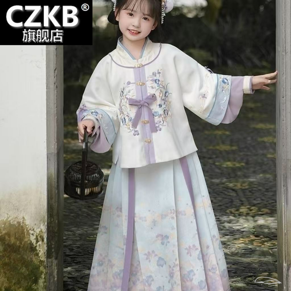 汉服女童古风马面套装春秋儿童2