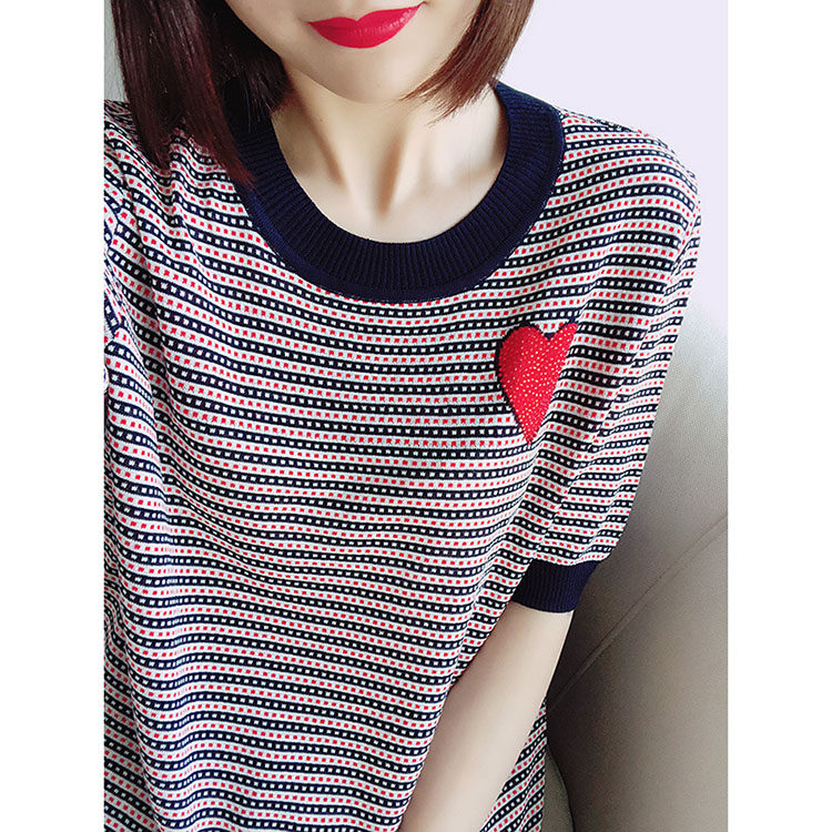 amass阿玛施旗舰店官网女装2020夏季新款薄款针织直筒连衣裙短袖