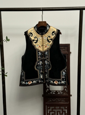 【桃花酿】新中式全手重工刺绣马甲M40168