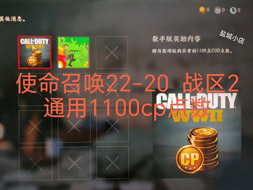 使命召唤22-20黑色行动cod～战区2-1100cp点数 或通行证解锁
