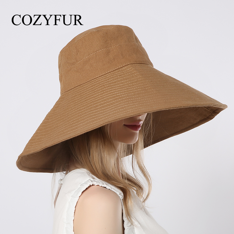 cozyfur日本超大檐防晒帽遮阳帽