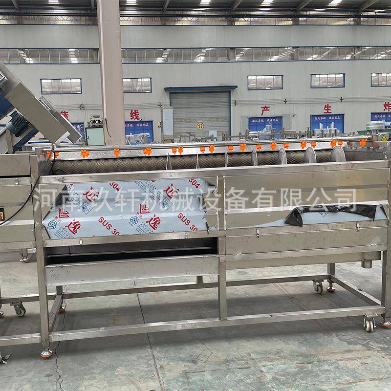 手剥笋竹笋毛辊清洗机304不锈钢根茎类中药材清洗机