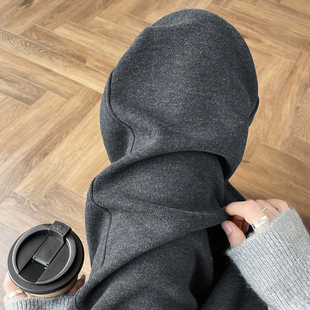 子 梨形身材宽松慵懒风阔腿裤 300斤灰色糯米裤 女秋冬加绒胖mm大码