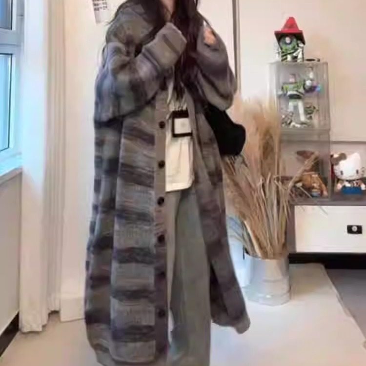 秋冬新款复古宽松慵懒撞