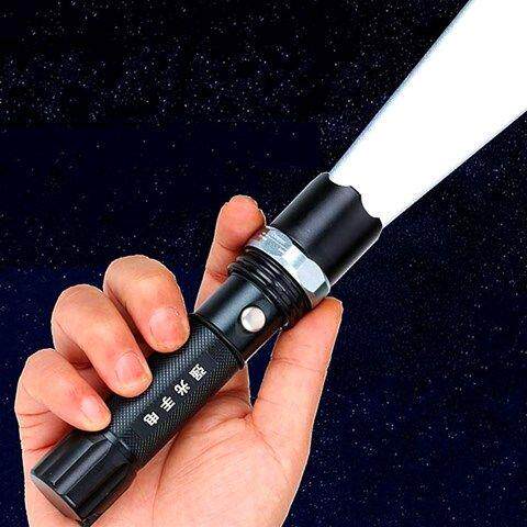 特种兵防身强光手电筒LED可充电变焦远射500防水户外骑行家用手灯