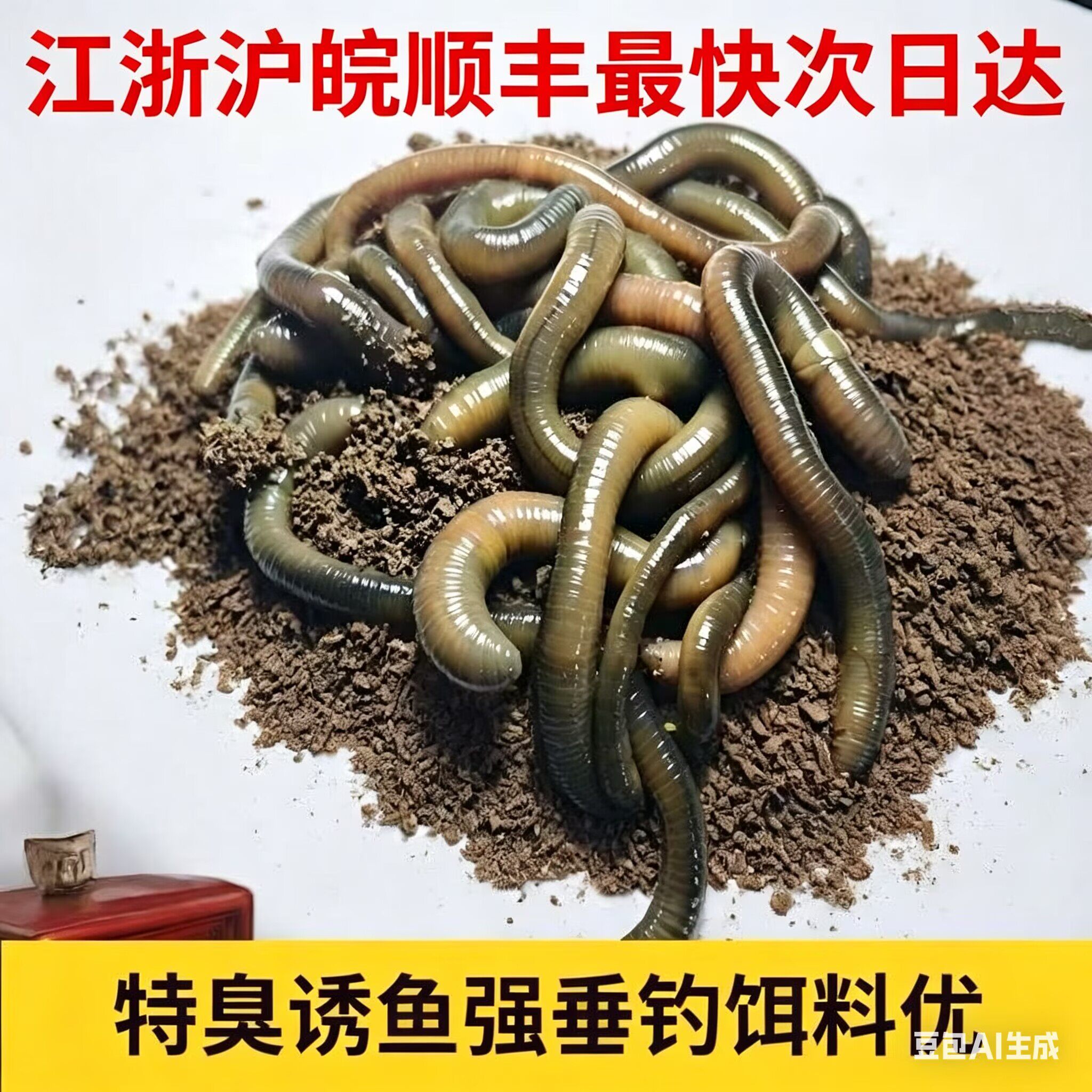活体钓黄鳝青蚯蚓松土大蚯蚓鲜活活饵/谷麦饵等饵料