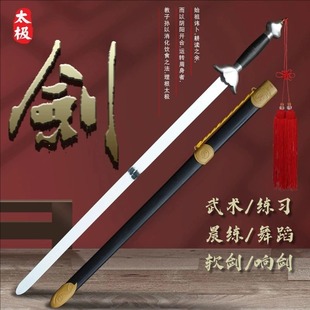 剑花练习剑太极剑武术剑晨练女软剑未开刃古风宝剑成人舞蹈剑道具