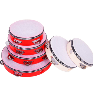 铃鼓上铃鼓八角鼓幼儿园老师用儿童打击乐器手鼓摇铃舞蹈考级道具