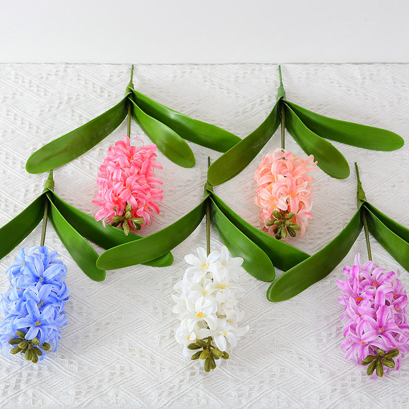 仿真3D手感风信子假花家居装饰