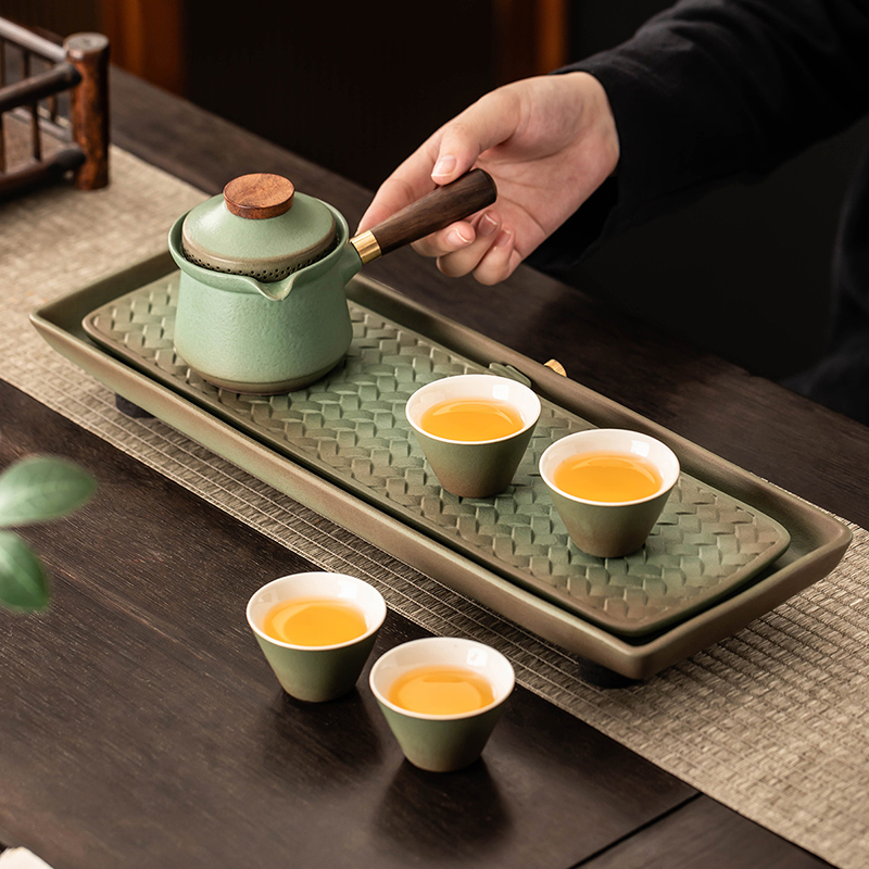 匠序茶盘长方形陶瓷干泡台