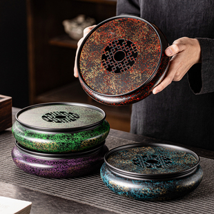 老铁漆器壶承盛水盘双用蓄水泡茶盘家用高档功夫小茶台盘2026新款