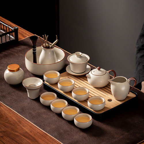 汝窑功夫茶具套装家用