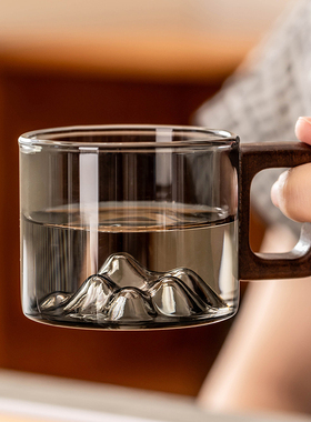 耐热高硼硅玻璃小茶杯烟灰色玻璃家用喝茶功夫茶具茶杯客杯品茗杯