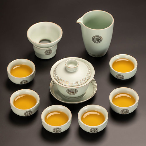 汝窑功夫茶具套装家西施泡茶壶