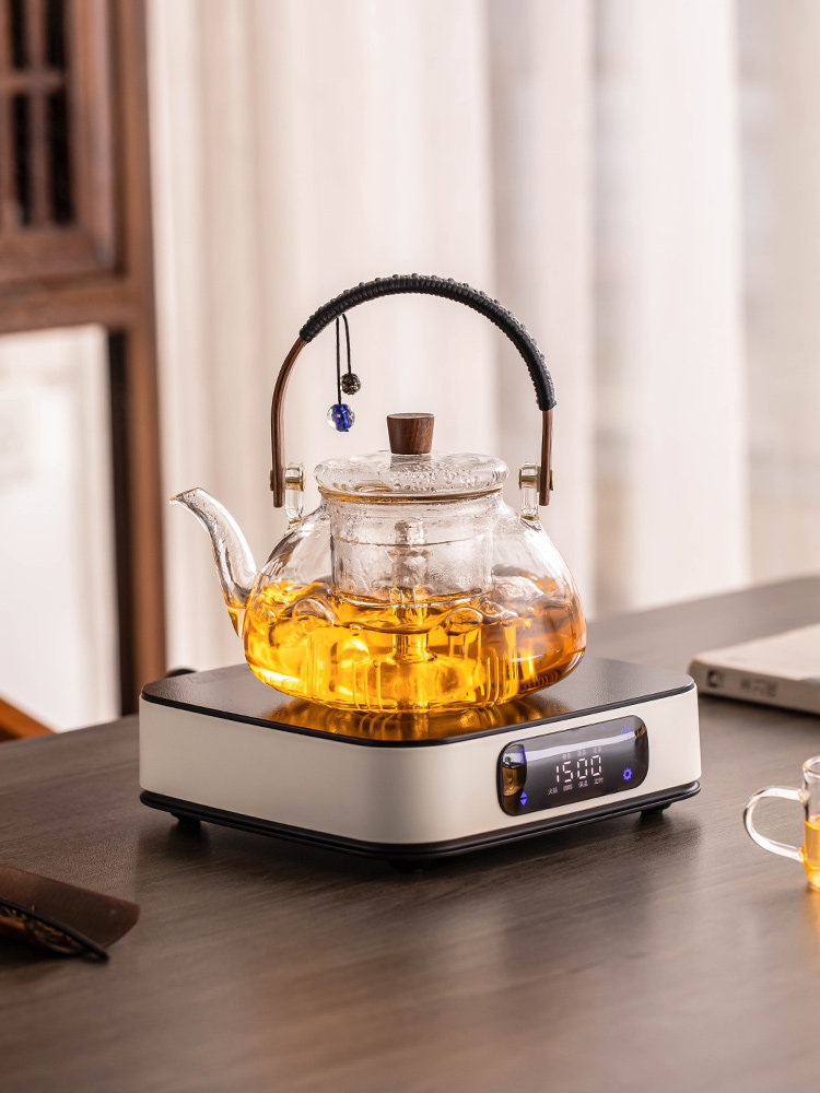 2025新型电陶瓷炉茶壶办公室小玻璃水煮专用保健壶花茶壶蒸茶炉