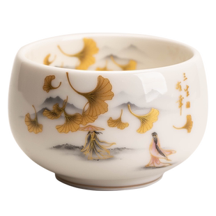 羊脂玉主人杯禅定杯单杯家用陶瓷大号功夫茶具茶杯茶盏办公室喝茶