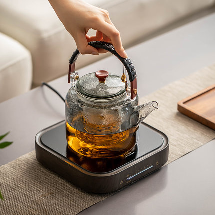 提梁壶电陶炉煮茶器煮茶炉大容量玻璃烧水壶家用小型电热茶炉套装
