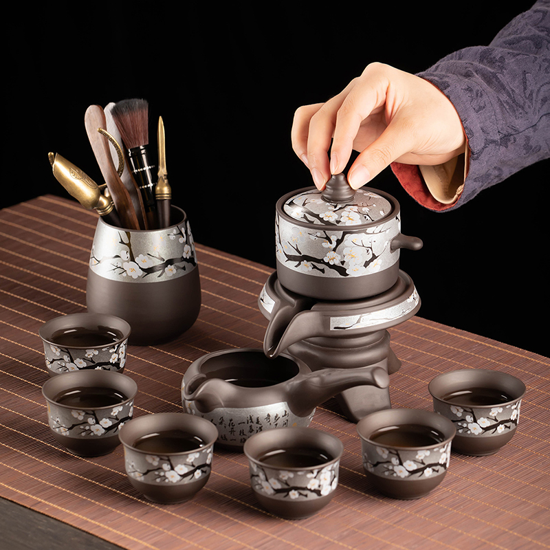 紫砂茶具套组家用轻奢高档懒人自动功夫茶杯泡茶壶泡茶具2025新款