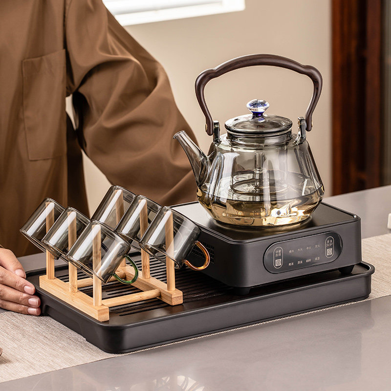 黑晶炉煮茶壶家用高档玻璃茶具套组烧水养生壶办公室煮茶器煮茶炉