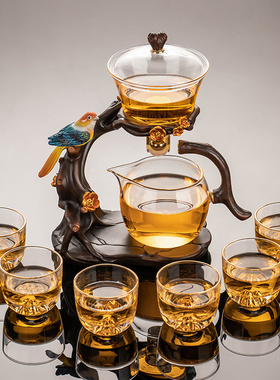 2026新款玻璃自动茶具套装家用轻奢高档茶杯磁吸茶壶懒人泡茶神器