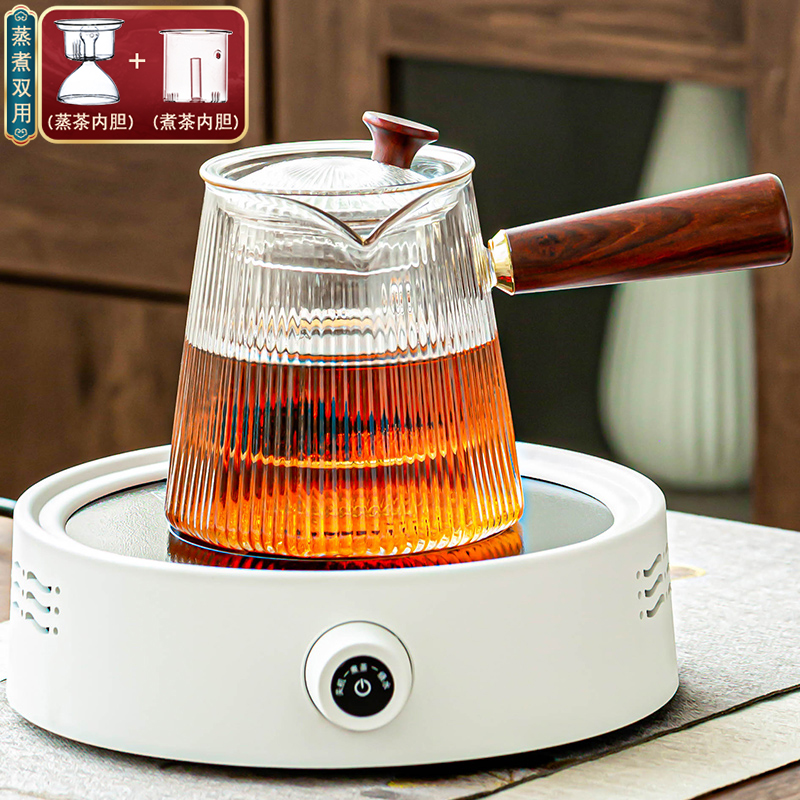 竖纹电陶炉泡茶小型蒸煮烧水壶