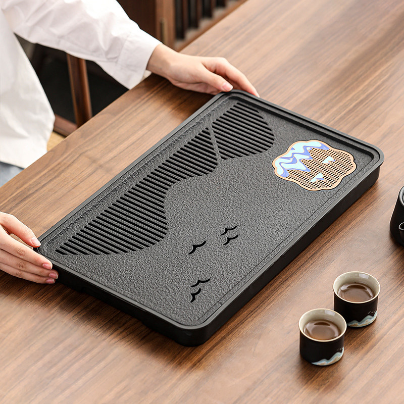 2026新款小型茶盘家用客厅仿乌金石茶托盘高档茶海茶具干泡小茶台