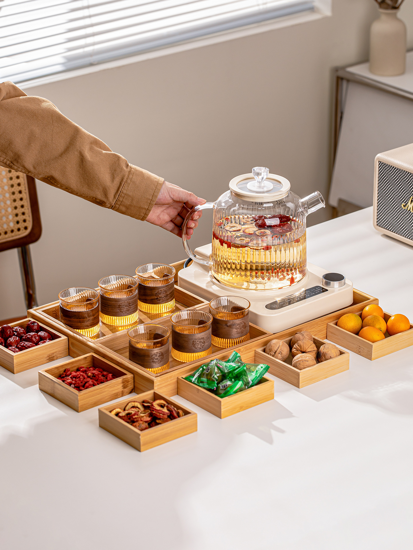 双控恒温电陶炉煮茶套装家用高档耐热玻璃四季养生泡茶壶2025新款