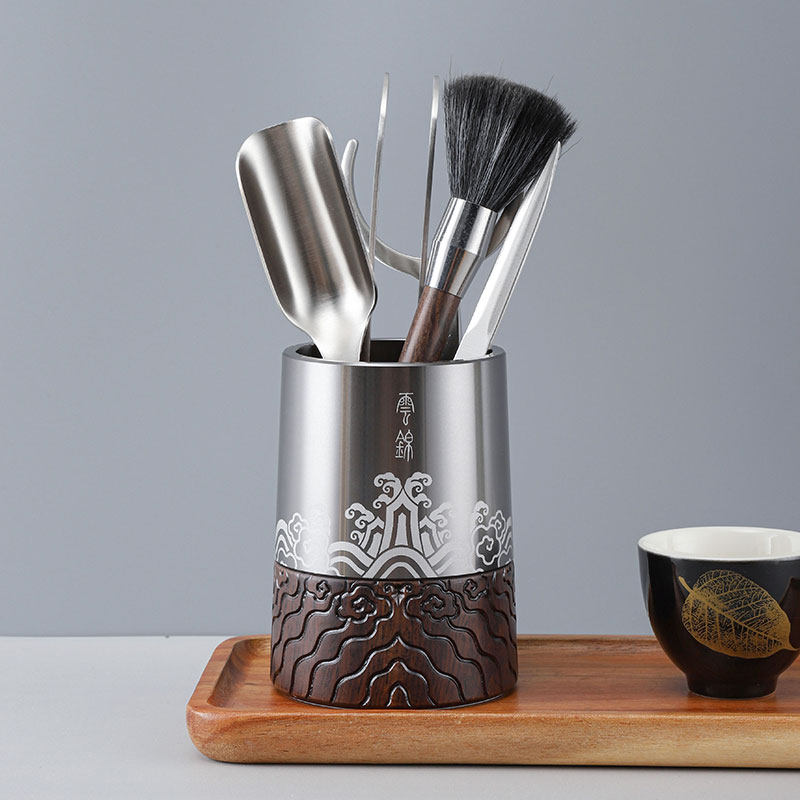 雲锦黑檀茶茶道六君子家用高档茶针茶夹杯垫高档室内泡茶工具配件,餐饮具,茶道/零配,淘宝优惠券,粉丝福利购,淘宝优惠卷