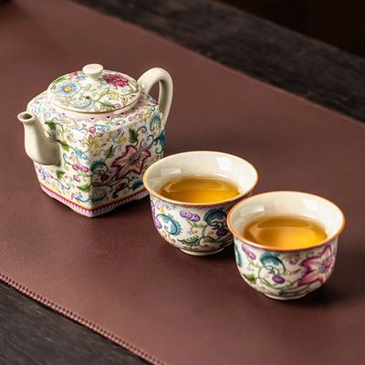 匠序陶瓷有方壶功夫茶具开片可养