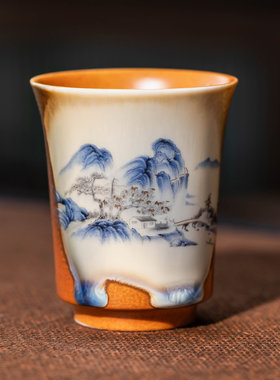 匠序柴烧主人杯单杯小容量品茗杯