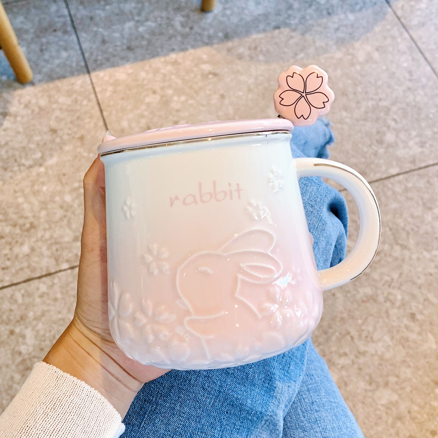 杯子陶瓷带盖带勺子马克杯家用女办公室水杯情侣咖啡早餐牛奶杯男