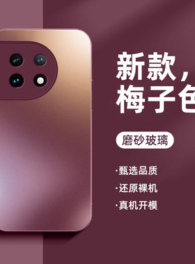 适用一加ace2手机壳新款磨砂玻璃ace3pro保护套ace3高级感男女ace2pro超薄硬壳12全包镜头11防摔简约个性潮