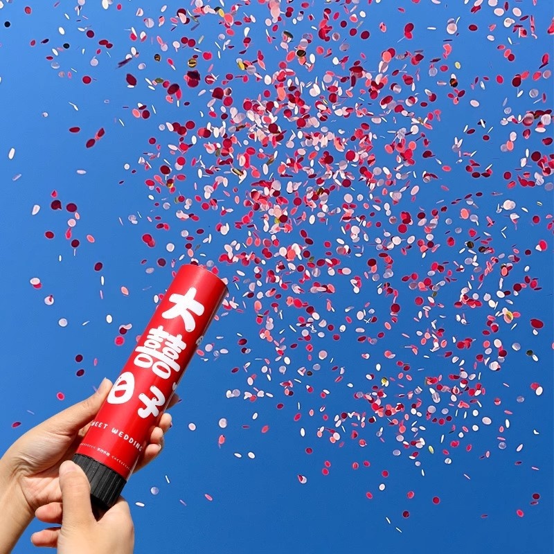 婚礼接亲手持小礼炮喷彩带礼花筒订婚生日宴氛围手拧喷礼炮筒喷花