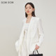 索玛简约西装 女春季 显瘦外套双排扣西装 SOMSOM 领中长款 百搭西服