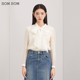 小衫 温柔风系带长袖 女设计感高级感气质百搭上衣 索玛法式 SOMSOM