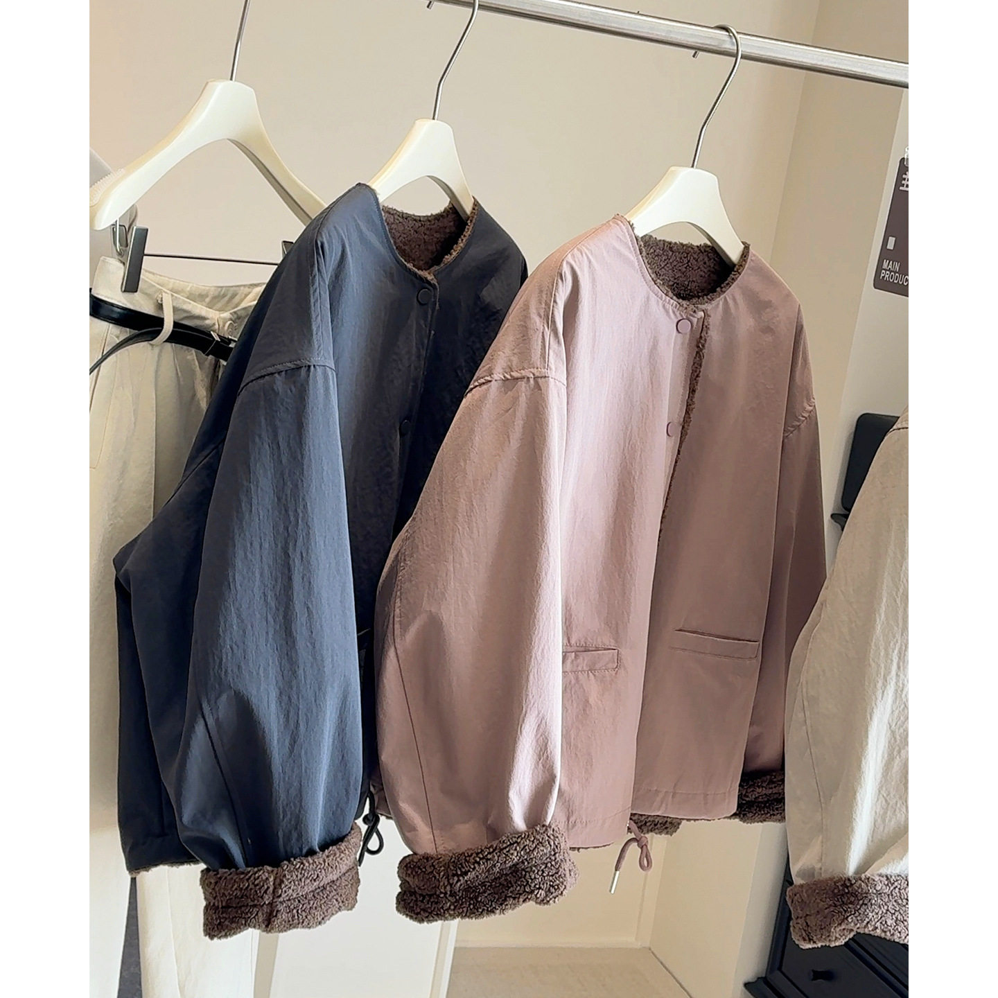 两面穿羊羔绒加厚棉衣外套女冬季新款韩版简约百搭下摆抽绳棉服,女装/女士精品,棉衣/棉服,淘宝优惠券,粉丝福利购,淘宝优惠卷