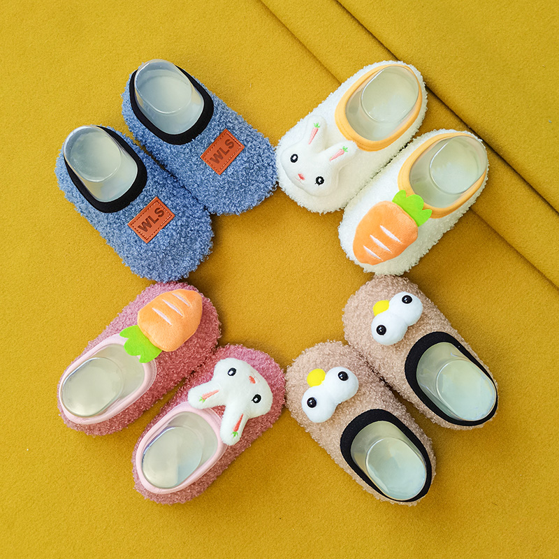 【活动价】儿童地板鞋宝宝秋冬季防滑室内鞋婴幼儿保暖学步鞋静音鞋卡通袜鞋