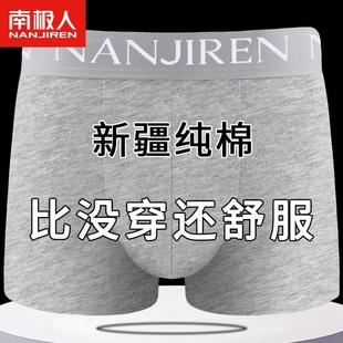 全棉抗菌档运动透气大码 南极人纯棉男士 塑身平角短裤 四角裤 内裤 衩