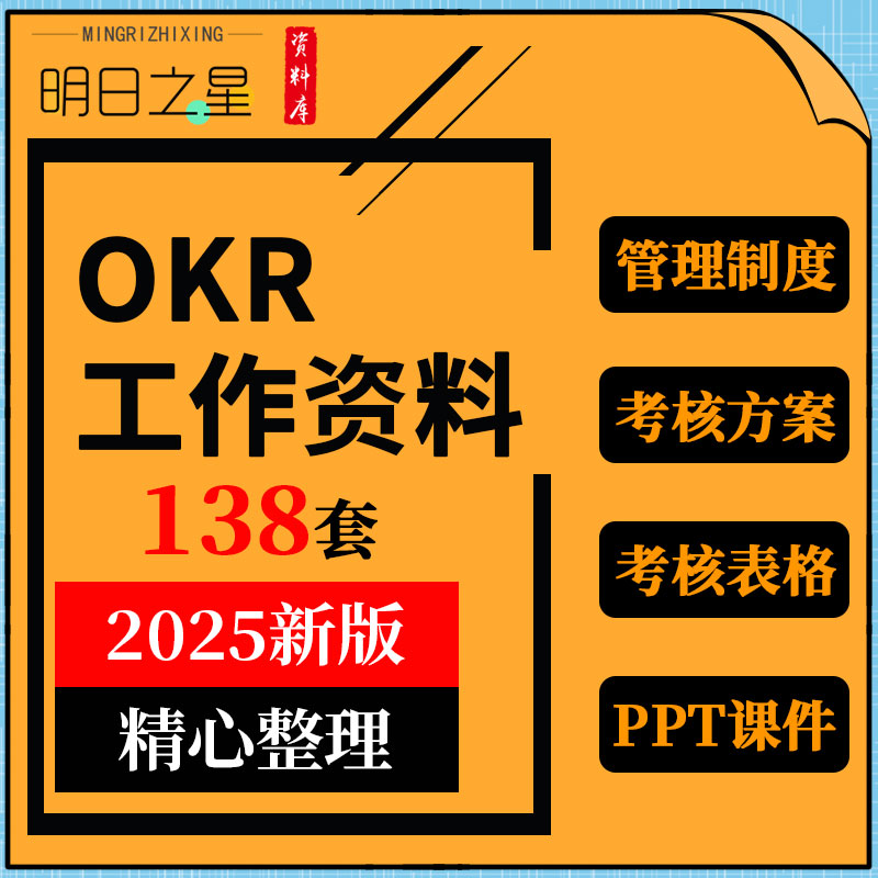 企业公司OKR工作资料包管理制度考核方案工作计划表培训ppt模板